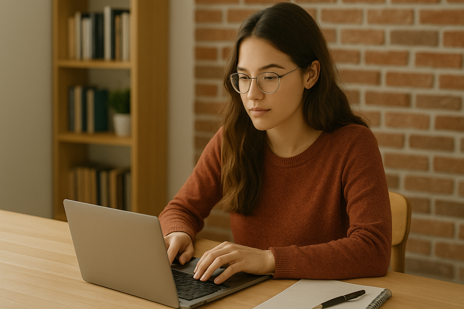 Student working on a resume on their laptop